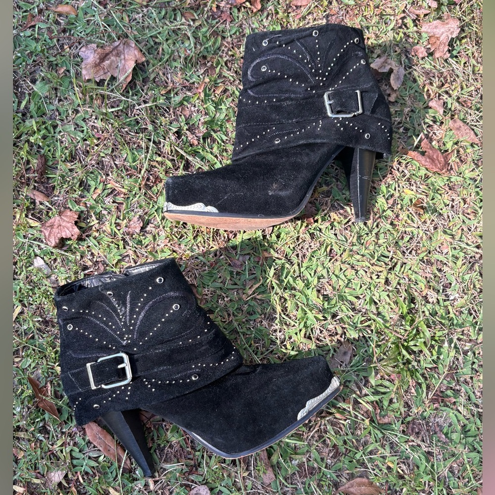 Black Suede Ankle Boots